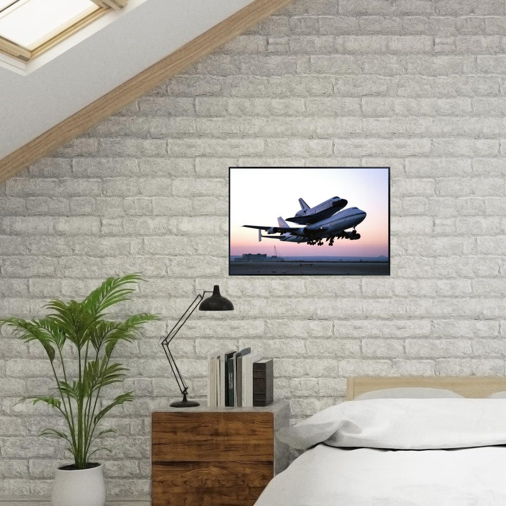 Blessed Posters Shuttle Carrier Aircraft Poster – Galaxy Wall Art Print for Home Office Bedroom Decor – Space Photography Artwork