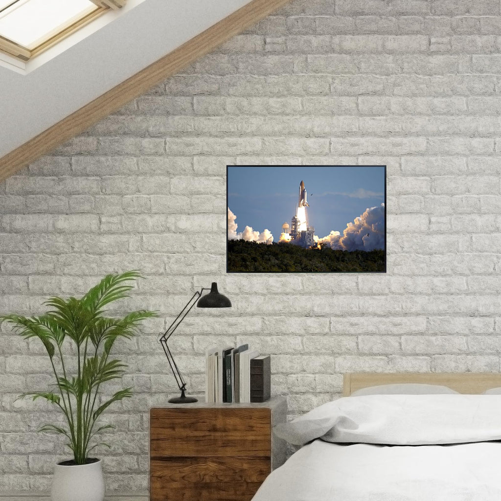 Blessed Posters STS-107 Rocket Launch Wall Art – Space Shuttle Columbia Print – NASA Astronomy Decor for Home Office Bedroom Living Room