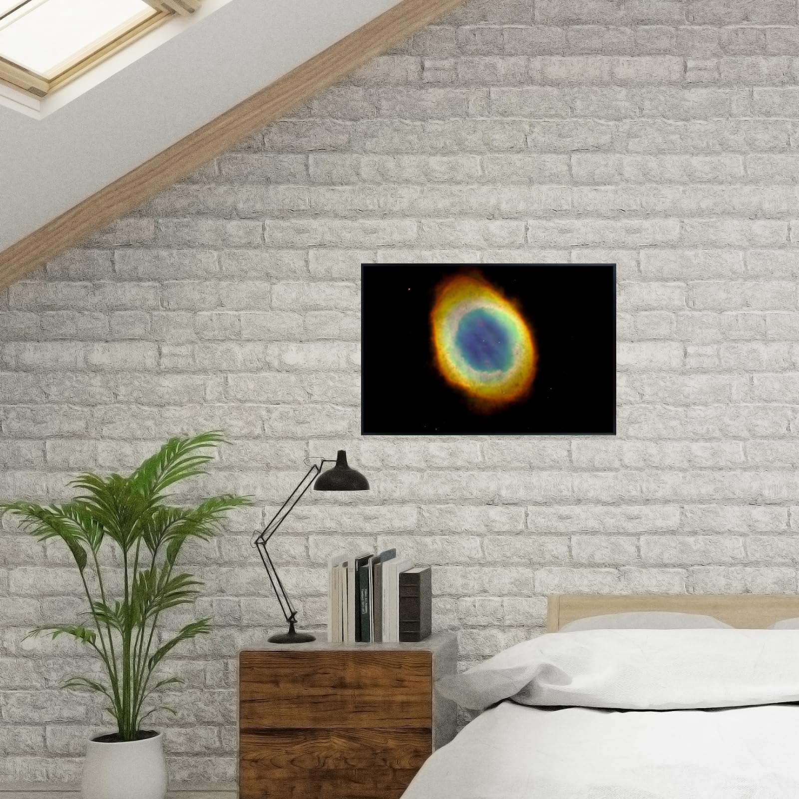 Blessed Posters Ring Nebula Poster – Night Sky Wall Art Print for Home, Bedroom, Living Room, Office – Space and Astronomy Photography Artwork