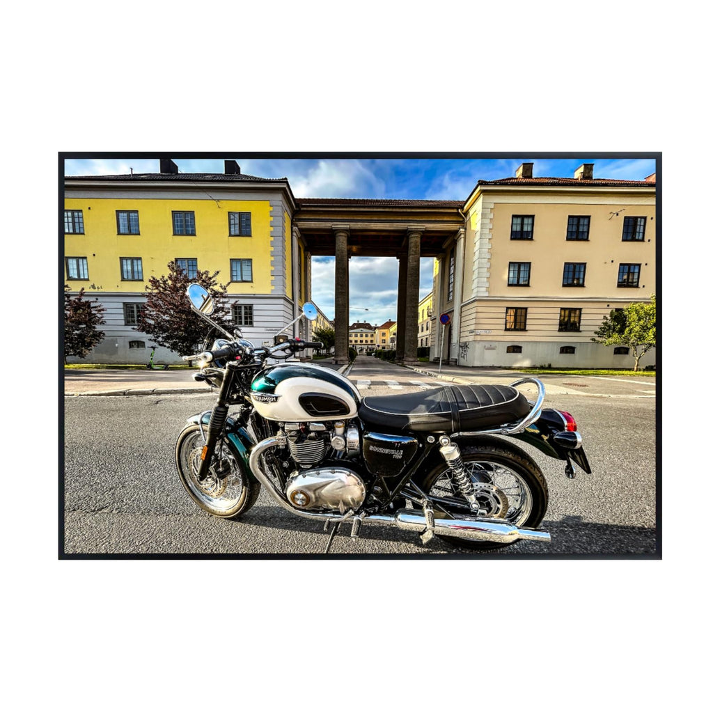 Triumph Bonneville T120 Wall Art – Classic Motorcycle Poster for Garage, Office, or Man Cave