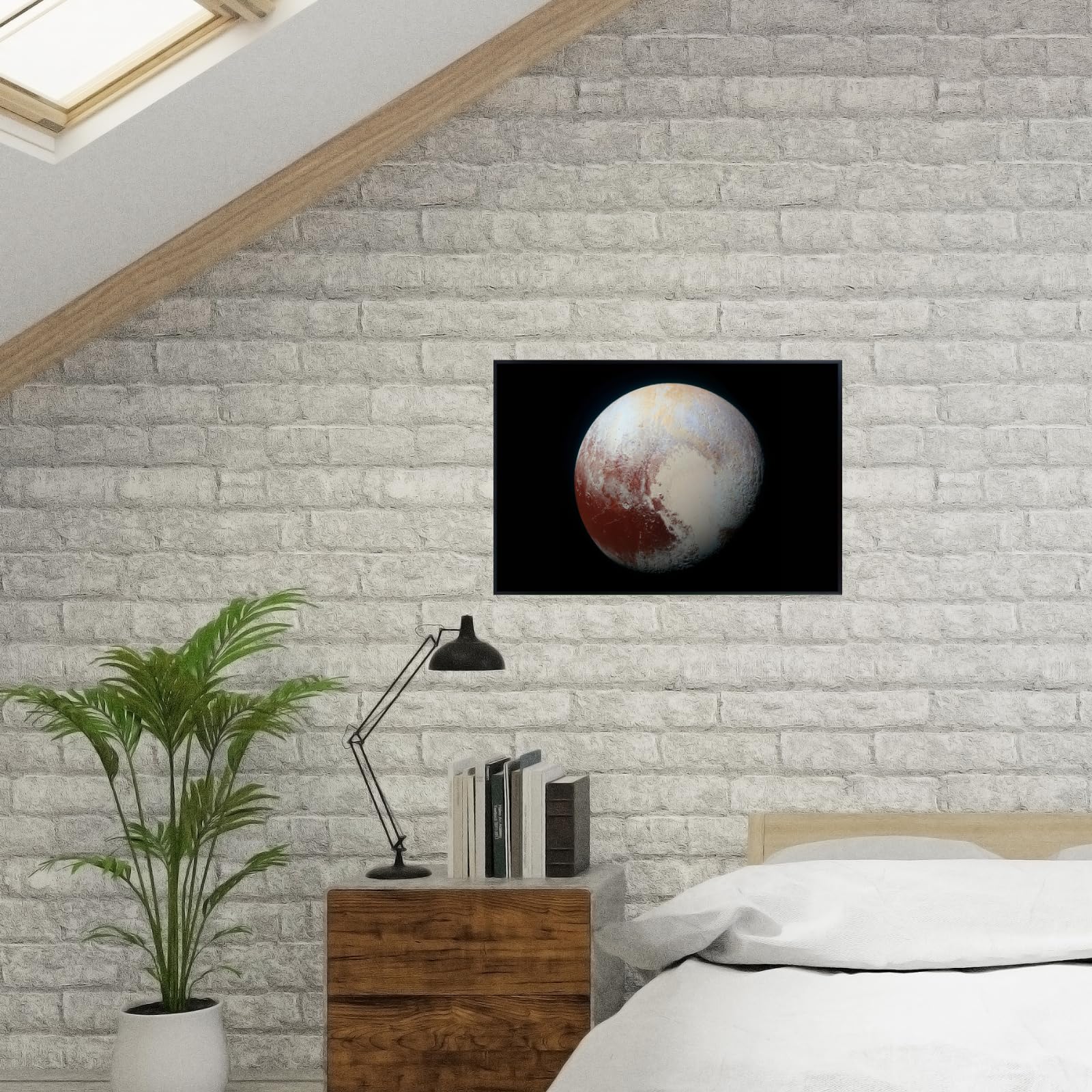 Blessed Posters Pluto Poster – Night Sky Wall Art Print for Bedroom, Living Room, Office, or Home Decor – Space Astronomy Photography Artwork