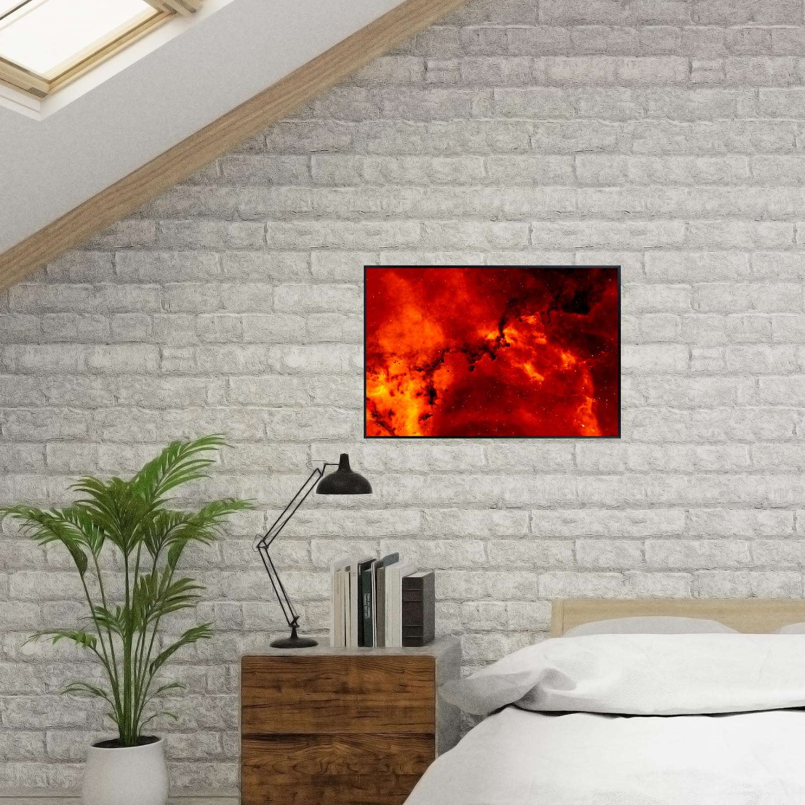 Blessed Posters Rosette Nebula Poster – Space Wall Art for Bedroom Living Room Office or Home Decor – Galaxy Astronomy Night Sky Print
