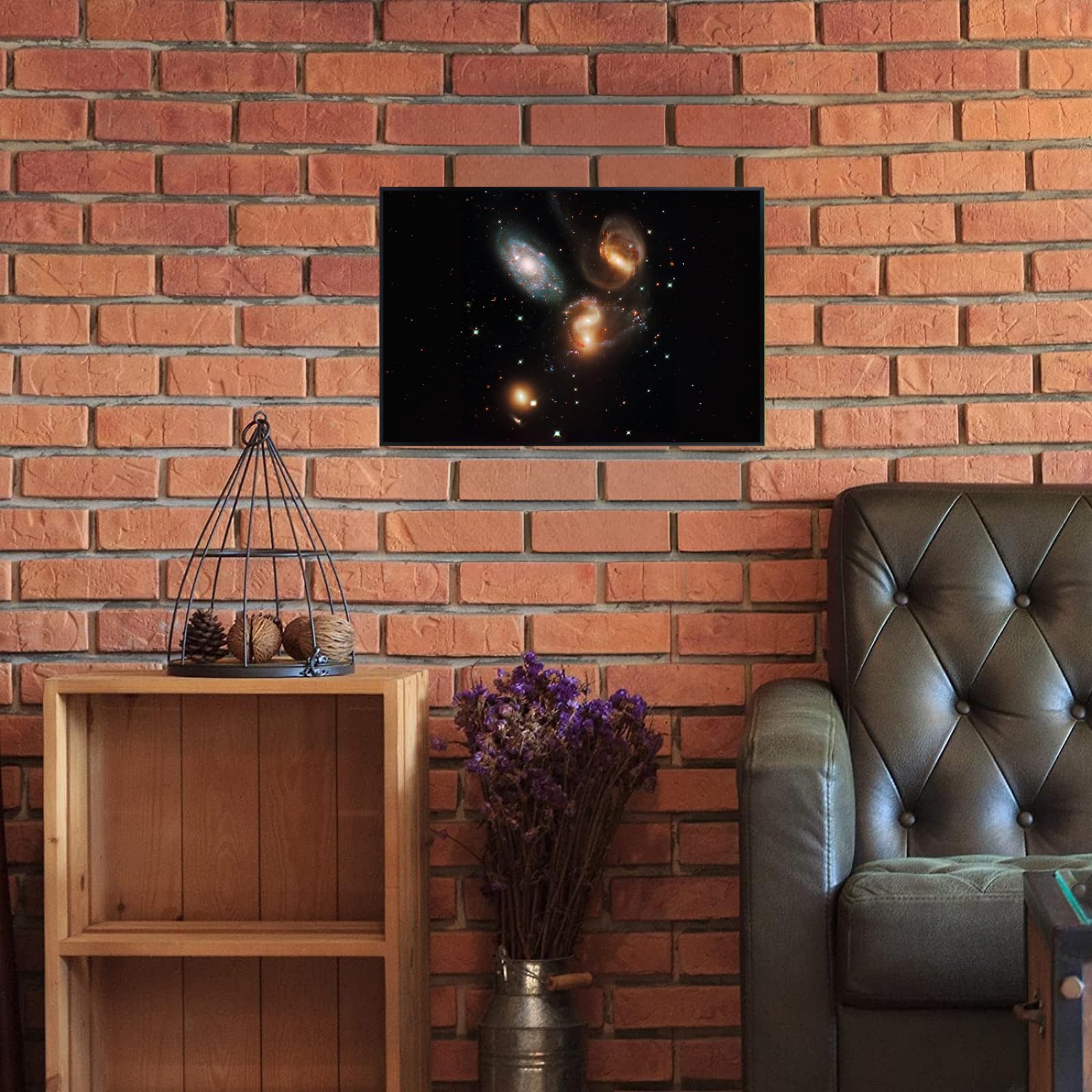 Blessed Posters Galactic Wreckage Wall Art – Galaxy Night Sky Astronomy Print Space Photography Poster for Bedroom Living Room Home Office Decor