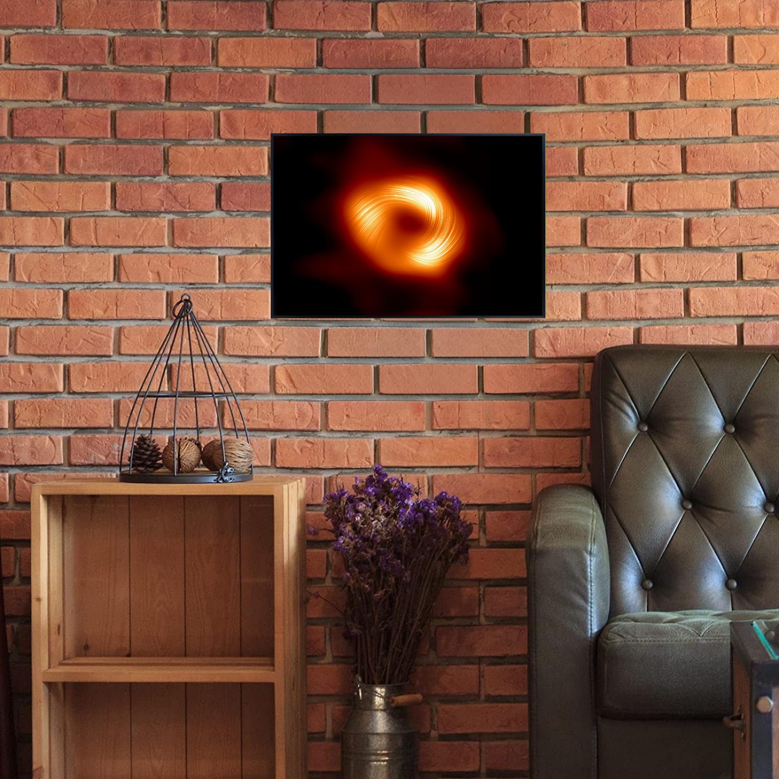 Blessed Posters Milky Way Supermassive Black Hole Wall Art – Galaxy Night Sky Astronomy Poster Space Photography Print for Bedroom Living Room Home Office Decor