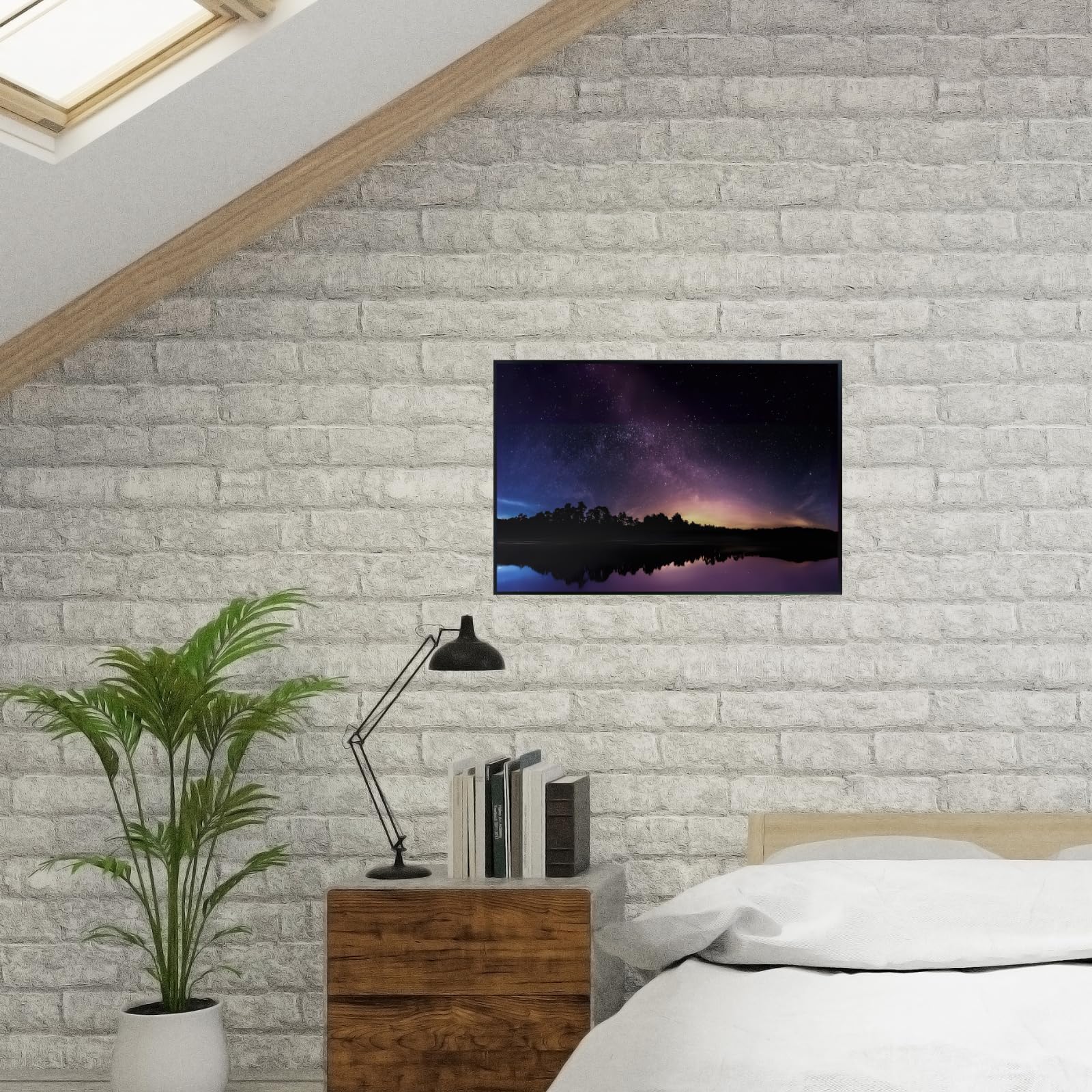 Blessed Posters Starry Sky Poster – Galaxy Night Sky Wall Art for Bedroom Living Room Office or Home Decor – Space Astronomy Print