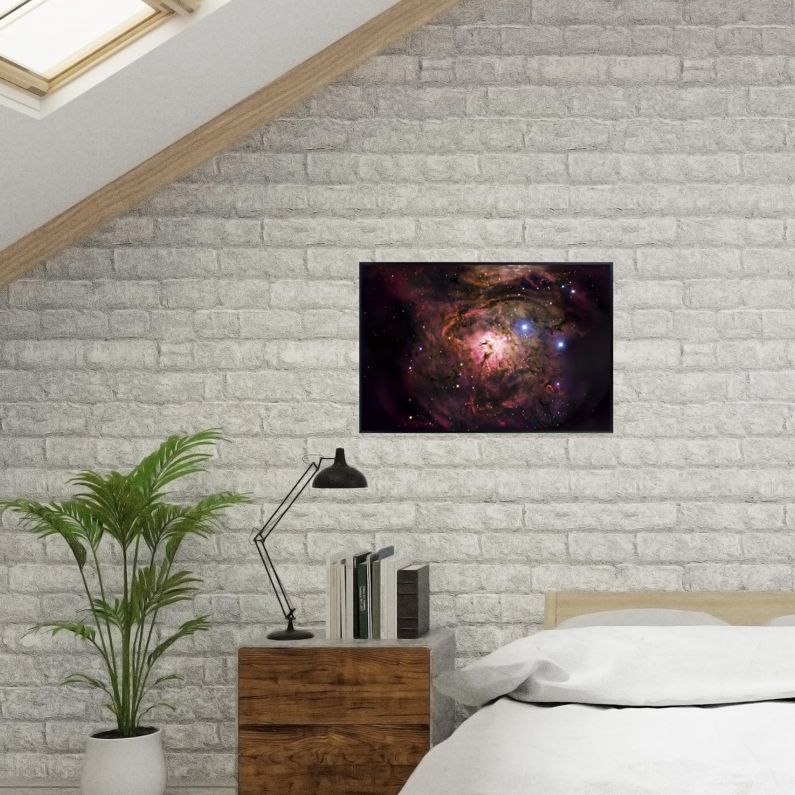 Blessed Posters Lagoon Nebula Poster – Galaxy Space Wall Art Print – Astronomy Photography Artwork for Bedroom Living Room Home Office Decor