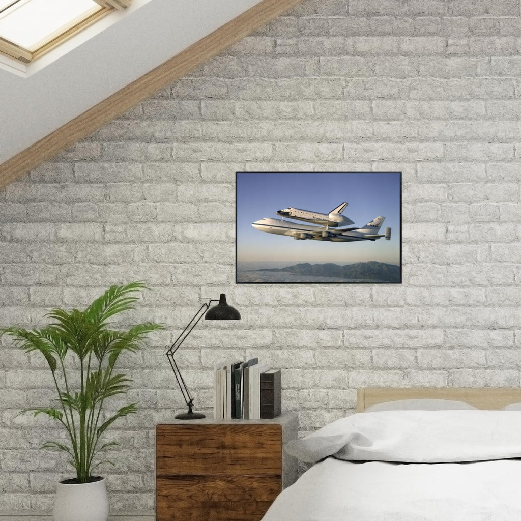 Blessed Posters Space Shuttle Carrier Poster – Galaxy Wall Art Print for Home Office Bedroom Decor – Space Photography Artwork