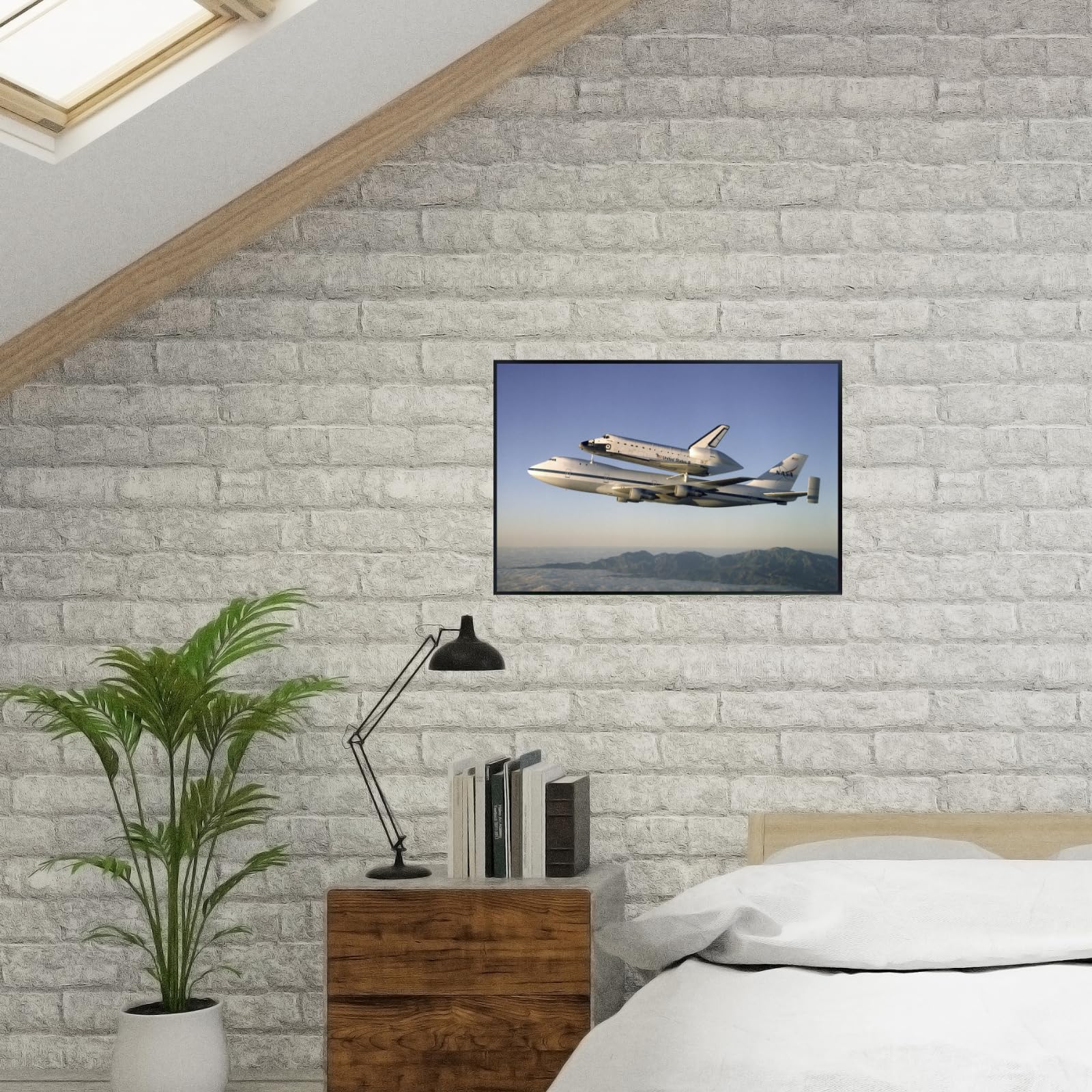 Blessed Posters Space Shuttle Carrier Poster – Galaxy Wall Art Print for Home Office Bedroom Decor – Space Photography Artwork