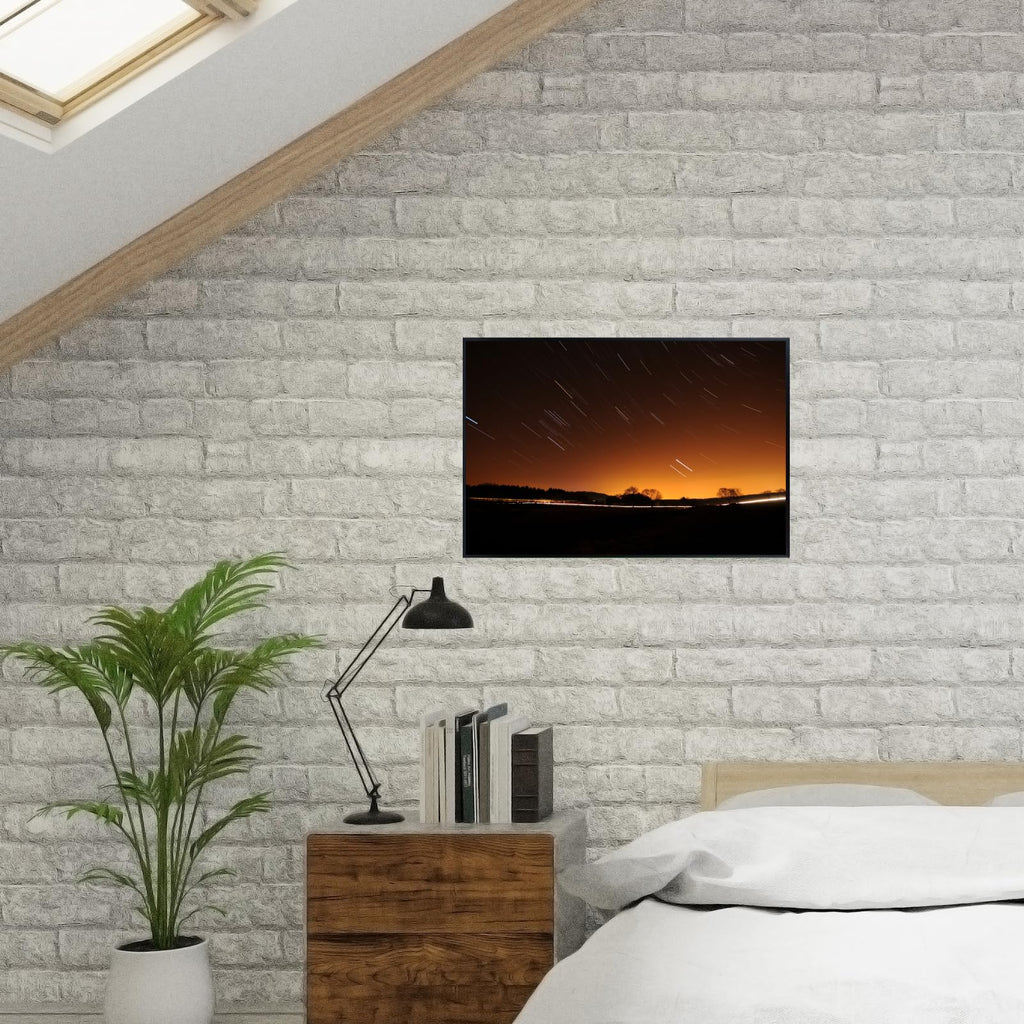 Blessed Posters Startrails Poster – Galaxy Night Sky Wall Art for Bedroom Living Room Office or Home Decor – Space Astronomy Photography Print