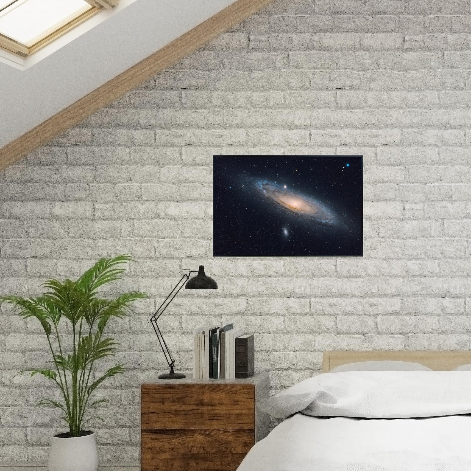 Blessed Posters Andromeda Galaxy Wall Art – Galaxy Night Sky Space Poster for Bedroom, Living Room, Office, or Home Decor – Astronomy Photography Print