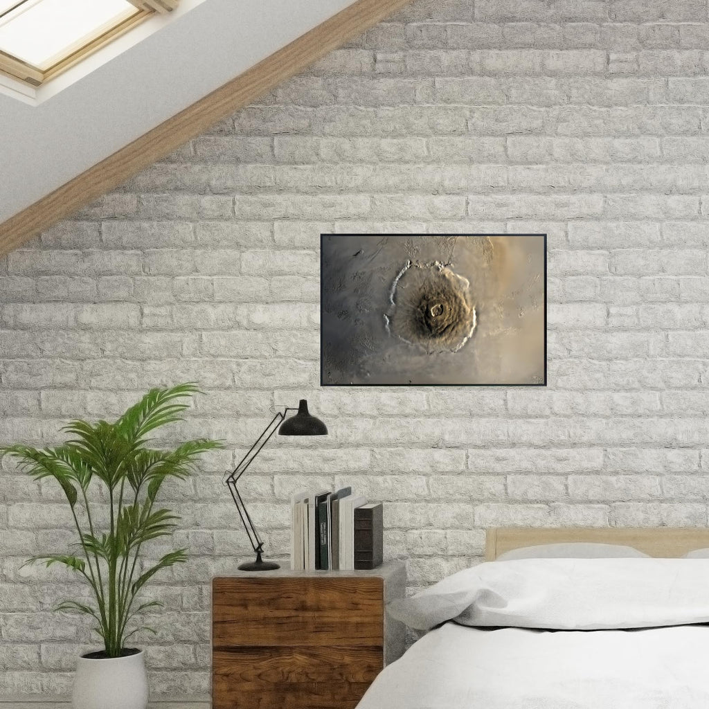 Blessed Posters Olympus Mons Poster – Space Wall Art Print of Mars Volcano for Bedroom, Living Room, Office, or Home Decor – Astronomy Galaxy Photography Artwork