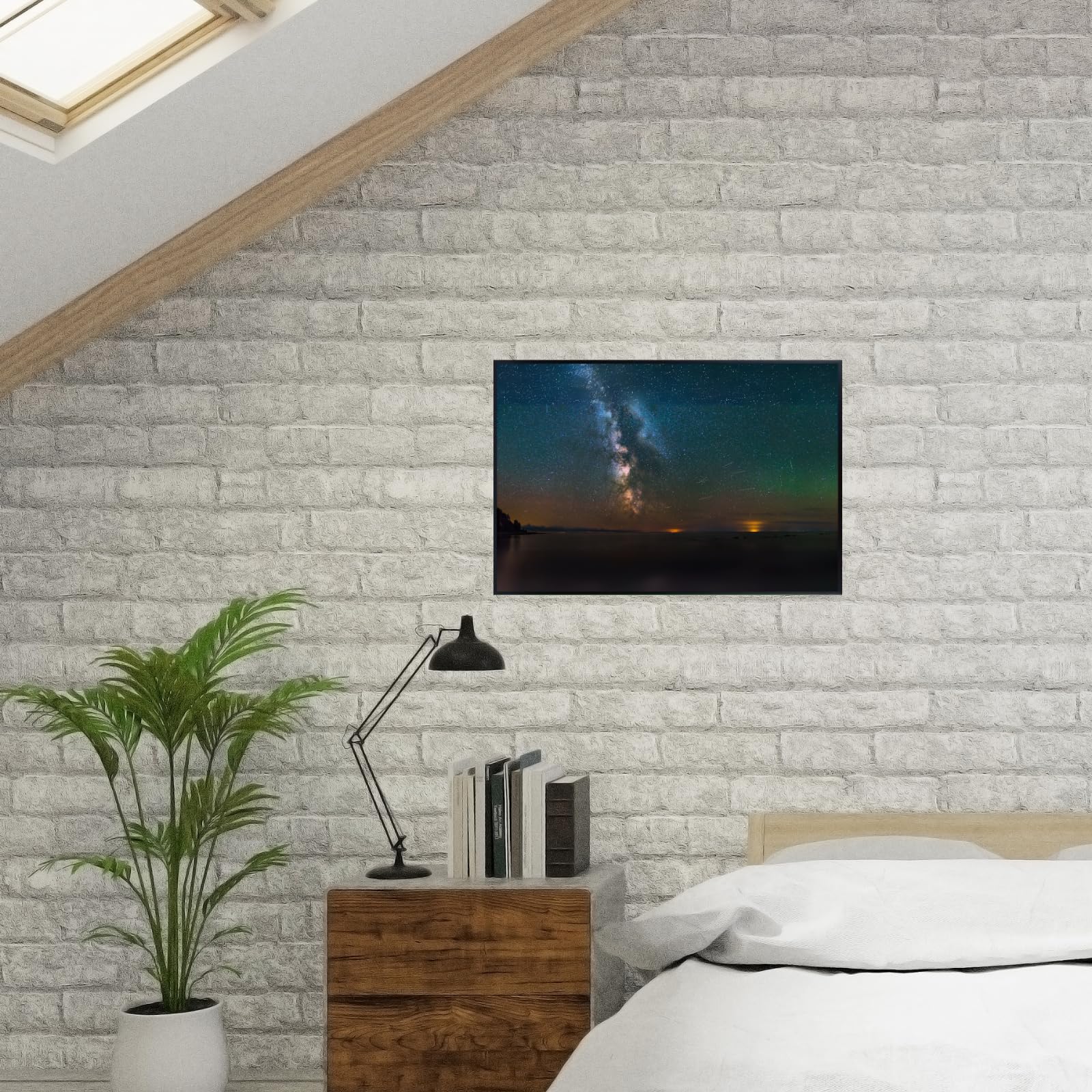 Blessed Posters Milky Way Panorama Poster – Galaxy Night Sky Wall Art for Bedroom Living Room Office or Home Decor – Space Astronomy Photography Print