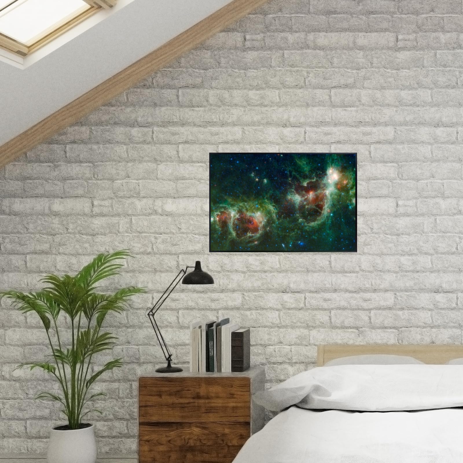 Blessed Posters Heart and Soul Nebula Wall Art Print – Space Galaxy Astronomy Poster – Night Sky Home Decor for Bedroom Living Room Office